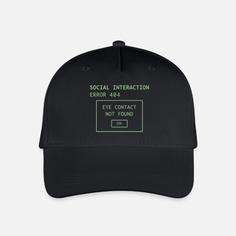 Social Interaction Error 404 - Organic Kids’ Baseball Cap - black
