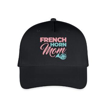 French Horn Mom - Kinder Bio Basecap - Schwarz - Vorne