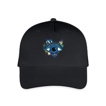 Auge, Träger des Lichtes, Symbol der Klarheit - Kinder Bio Basecap - Schwarz - Vorne