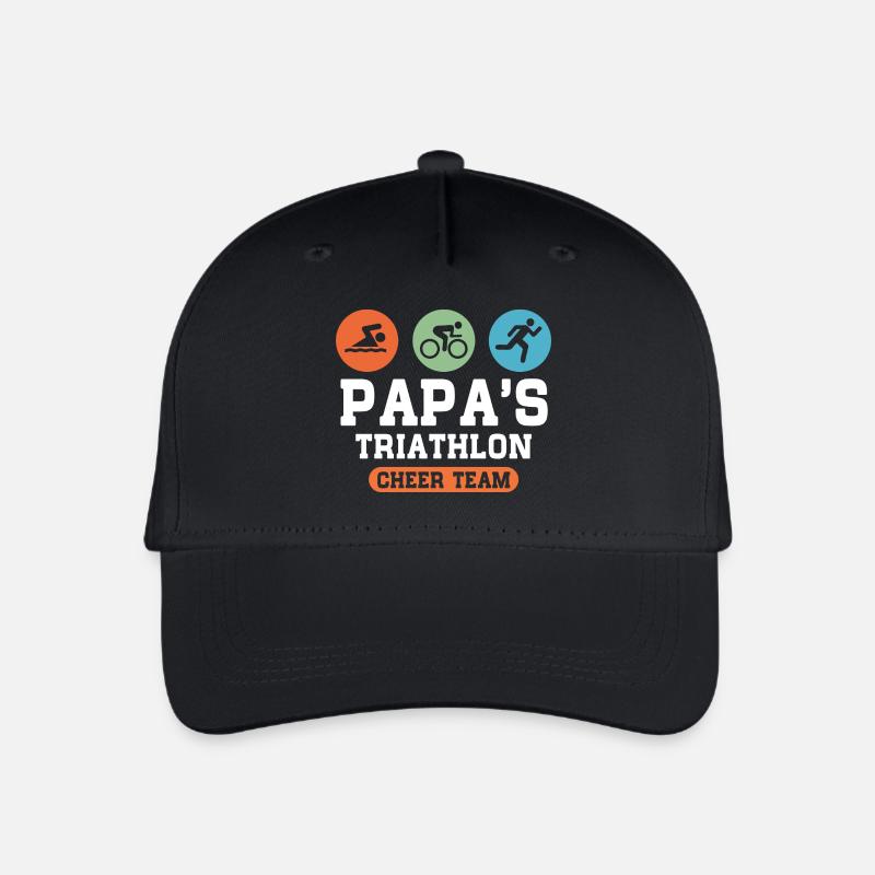 Triathlon Papa - Kinder Bio Basecap - Schwarz