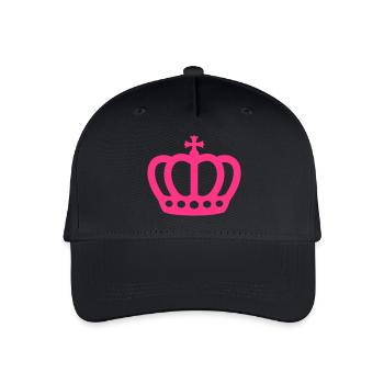 Tolles Design von einer Krone - Kinder Bio Basecap - Schwarz - Vorne