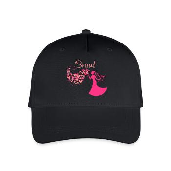 Heart Cloud bride Text - Organic Kids’ Baseball Cap - black - Front