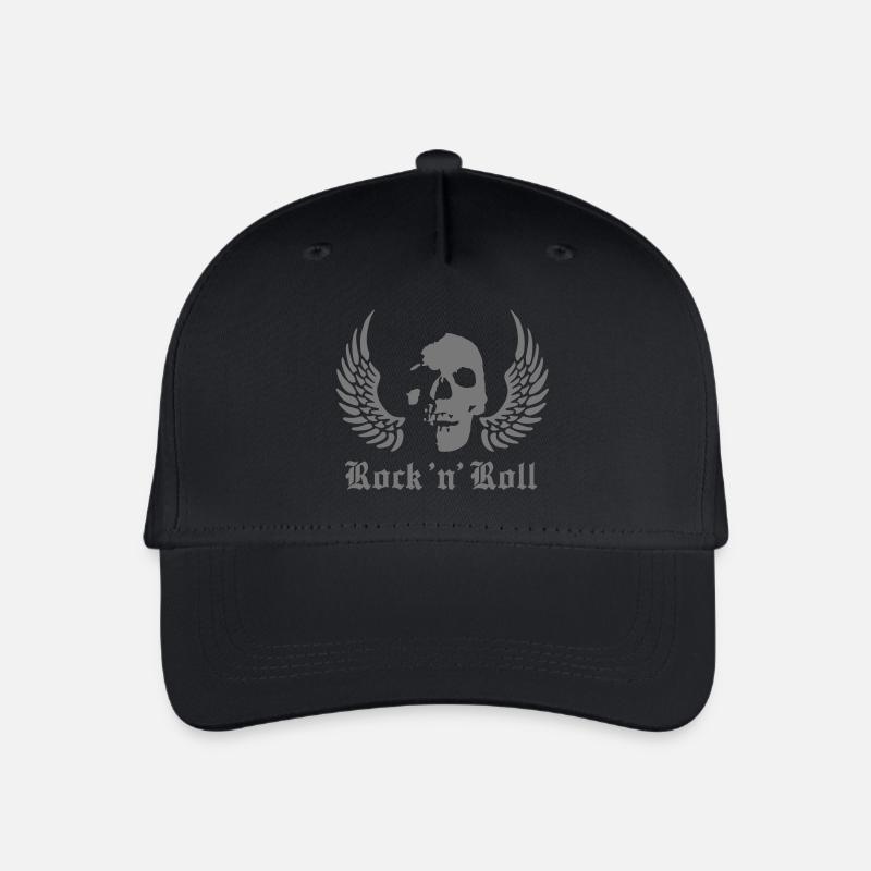rock_skull_a_1c - Casquette de baseball bio Enfant - noir