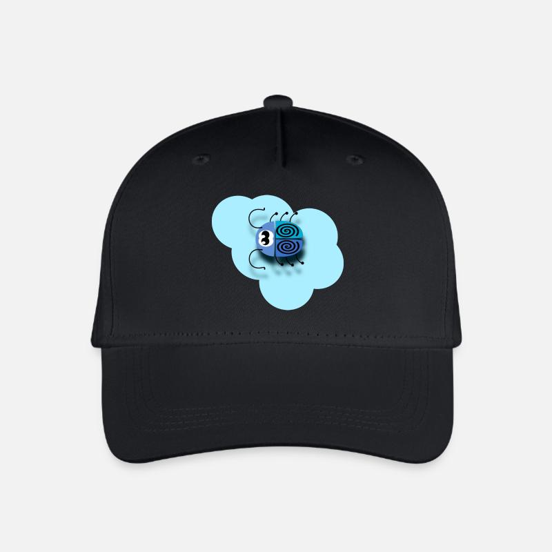 auf Wolke - Kinder Bio Basecap - Schwarz