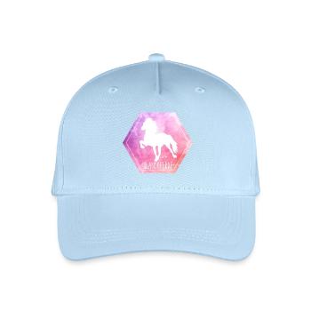 Islandpferd "Hexagon" - Kinder Bio Basecap - Hellblau - Vorne