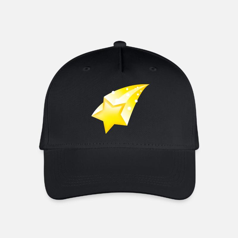 Smiley Falling Star - Kinder Bio Basecap - Schwarz