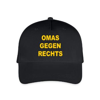 omas gegen rechts - Kinder Bio Basecap - Schwarz - Vorne