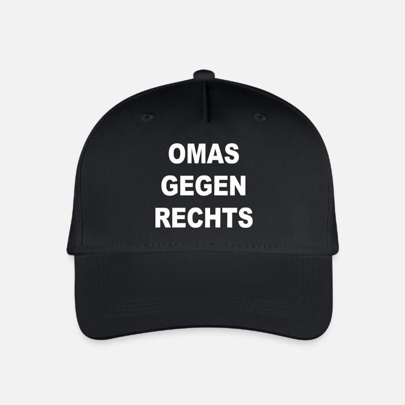 omas gegen rechts - Kinder Bio Basecap - Schwarz