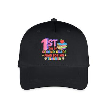 Second grade, back to school - Organic Kids’ Baseball Cap - black - Front