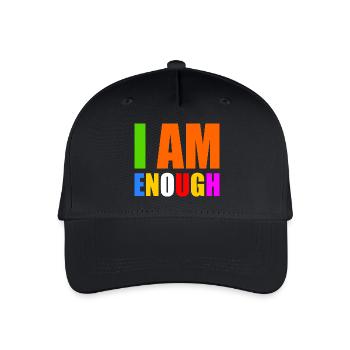 I am enough - Organic Kids’ Baseball Cap - black - Front