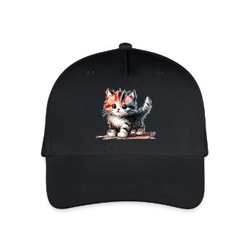 Kitten - Organic Kids’ Baseball Cap - black - Front