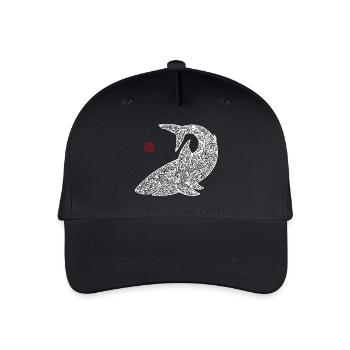 Great White Shark Pattern - Organic Kids’ Baseball Cap - black - Front