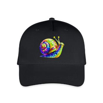 Schnecke - Kinder Bio Basecap - Schwarz - Vorne