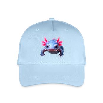 Axolotl aquatic pink highlights gentle amphibian - Kinder Bio Basecap - Hellblau - Vorne