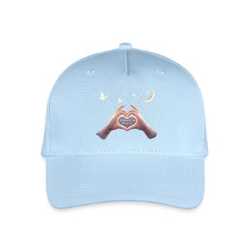 CHANGING LIVES - Organic Kids’ Baseball Cap - light blue - Front