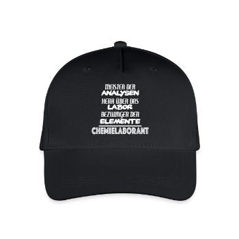 Chemielaborant - Meister der Analysen, Labor - Kinder Bio Basecap - Schwarz - Vorne