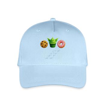 Chemise à muffins drôle Cookie Donut pour les amateurs de sucreries - Casquette de baseball bio Enfant - bleu clair - Devant