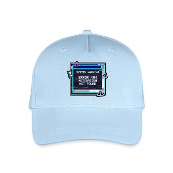 Error 404 Motivation Glitch - Organic Kids’ Baseball Cap - light blue - Front