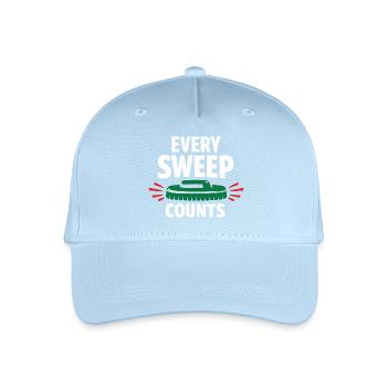 Curling, balayage drôle, cardio dur avec balai - Casquette de baseball bio Enfant - bleu clair - Devant