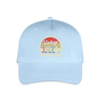 50th Birthday Retro, 1976 Birthday 50 Years Bday  - Organic Kids’ Baseball Cap - light blue - Front
