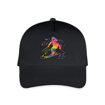 Alpine skiing Winter sports Nordic skiing - Organic Kids’ Baseball Cap - black - Front