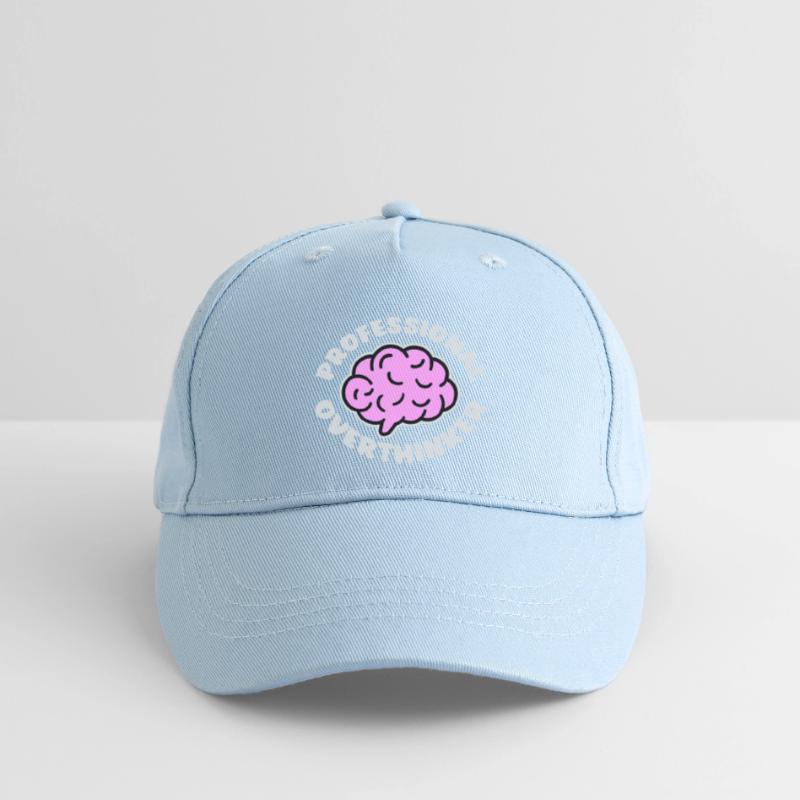 Professional Overthinker Funny Brooding Anxiety Logo Organic Kids’ Baseball Cap