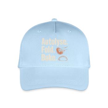 Autolyse Fold Bake Bread Art - Organic Kids’ Baseball Cap - light blue - Front