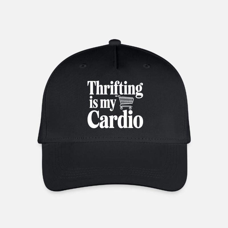 Thrifling ist mein Cardio - Kinder Bio Basecap - Schwarz