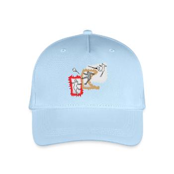 Dynamischer Ballspieler - Kinder Bio Basecap - Hellblau - Vorne