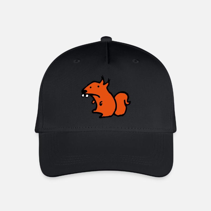 Eichhörnchen - Kinder Bio Basecap - Schwarz