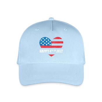 Frohen 4. Juli - Kinder Bio Basecap - Hellblau - Vorne