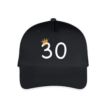 30 - Organic Kids’ Baseball Cap - black - Front