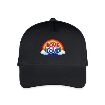Emblème arc-en-ciel de L’amour est l’amour - Casquette de baseball bio Enfant - noir - Devant