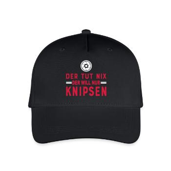 Der tut nix der will nur knipsen / Fotografie 2c - Kinder Bio Basecap - Schwarz - Vorne