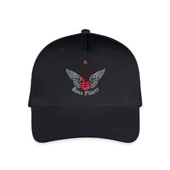 bass_guitar_072011_f_3c - Organic Kids’ Baseball Cap - black - Front