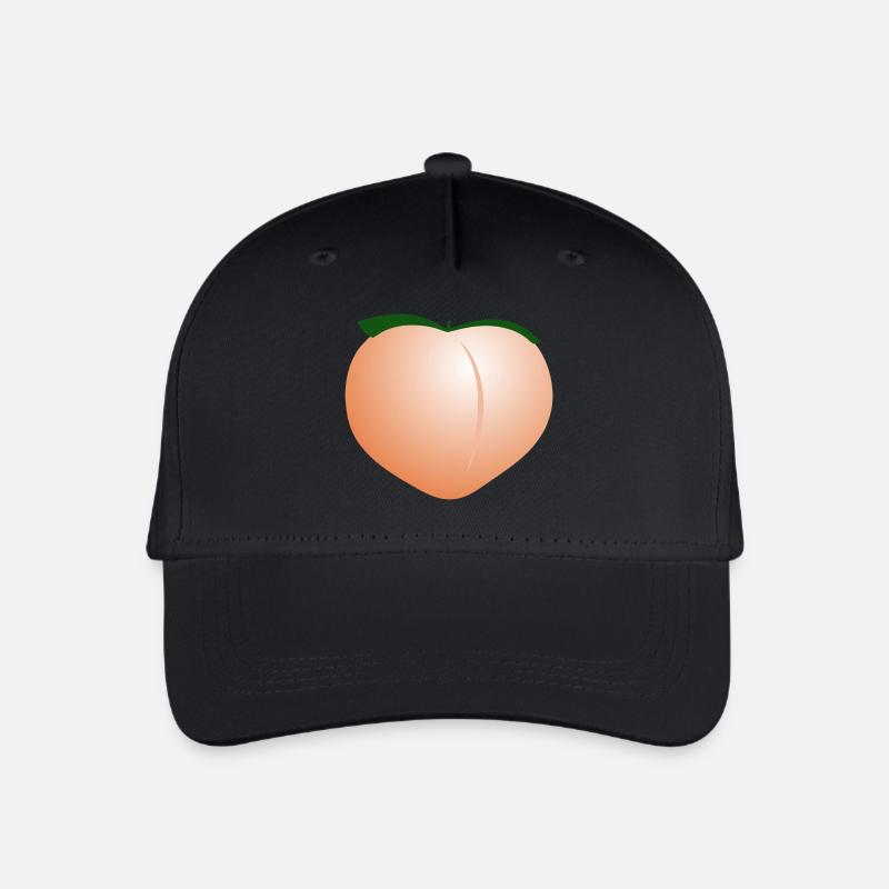 Pfirsich - Kinder Bio Basecap - Schwarz
