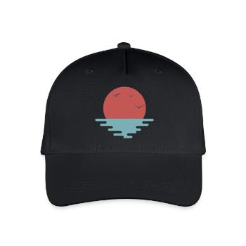 Sonnenuntergang Sonnenaufgang Japan - Kinder Bio Basecap - Schwarz - Vorne