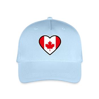 kanada flagge herz - Kinder Bio Basecap - Hellblau - Vorne