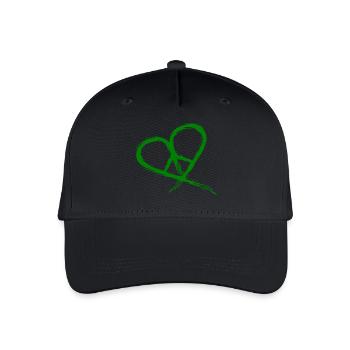 Peace symbol hippie heart peace freedom love - Organic Kids’ Baseball Cap - black - Front