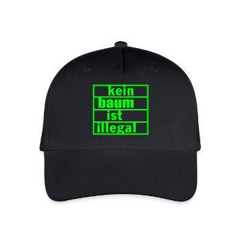 Kein baum ist illegal - Kinder Bio Basecap - Schwarz - Vorne