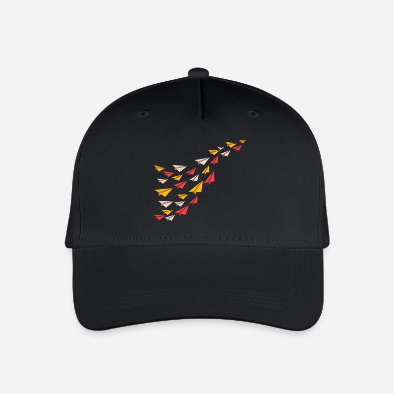 Papierflieger - Kinder Bio Basecap - Schwarz