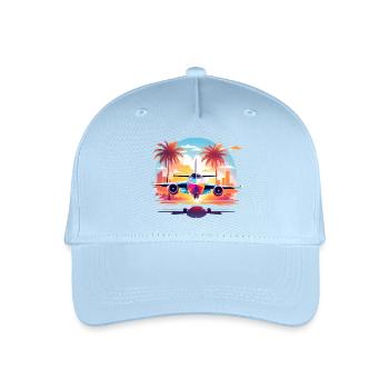 Vacances à Miami - Casquette de baseball bio Enfant - bleu clair - Devant