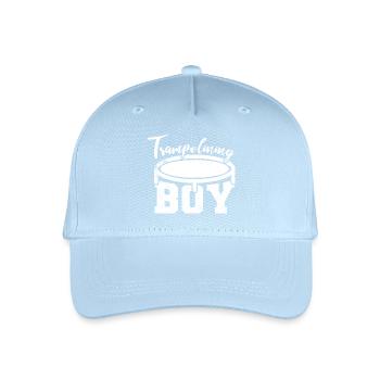 Trampolinspringer Junge - Kinder Bio Basecap - Hellblau - Vorne