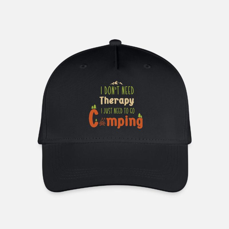 I don't need therapy I just need to go Camping - Casquette de baseball bio Enfant - noir