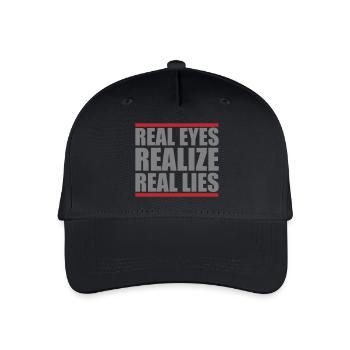 realize real eyes reall lies | Farben änderbar - Kinder Bio Basecap - Schwarz - Vorne