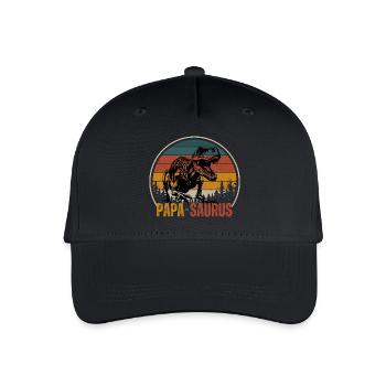 Papa Dinosaur - Organic Kids’ Baseball Cap - black - Front