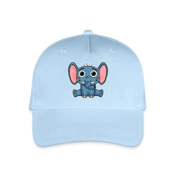 Elefant - Kinder Bio Basecap - Hellblau - Vorne