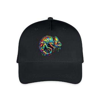 Chamäleon - Kinder Bio Basecap - Schwarz - Vorne