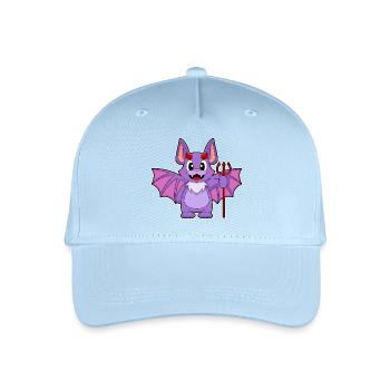 Bat Halloween Devil - Organic Kids’ Baseball Cap - light blue - Front