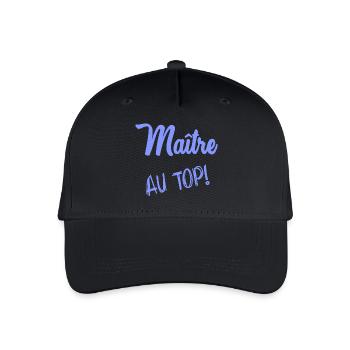 MASTER - Organic Kids’ Baseball Cap - black - Front